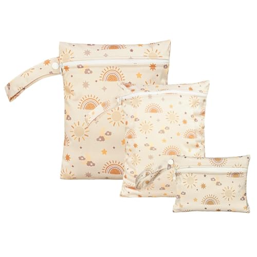 CGACCSD Feuchtbeutel | Schwimmbeutel 3er Set,Wasserfeste Windelorganizer Aufbewahrungsbeutel Für Kinder Erwachsene Camping Schwimmbad Reisen Wanderurlaub von CGACCSD