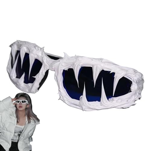 CGACCSD Gotische Brille | Halloween Brille Kostümzubehör - Mode Dunkel Stil UV400 Schutz Unisex Jugendliche Festival Disco von CGACCSD