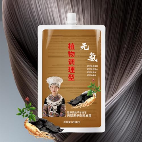 CGACCSD Haarfärbendes Shampoo - Pflanzliches Haarfärbemittel Mit Pflegeeffekt Zur Grauabdeckung Und Farbauffrischung | Sanfte Creme Sicher Für Frauen Männer Erwachsene Anfänger Tägliche Anwendung von CGACCSD