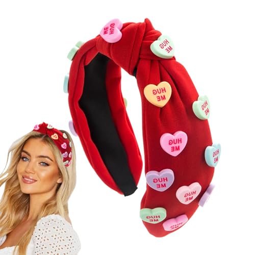 CGACCSD Verzierte Haarbänder, Valentins-Stirnband für Frauen - Modisches Spa-Gesichtswasch-Stirnband, weiche Make-up-Kopfbedeckung | Make-up-Kopfbedeckung, weiches Liebesherz, saisonale Dekorationen von CGACCSD