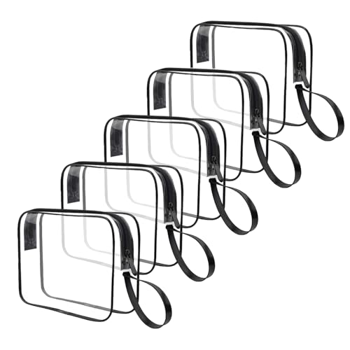 CGBE Durchsichtige Kosmetiktasche 5 Stück Make-up Tasche Handtasche Kosmetikbeutel Kulturtasche Kulturbeutel Transparent mit Reißverschluss für Reise Toilettenartikel Frauen Männer CGBE Durchsichtige Kosmetiktasche 5 Stück Make-up Tasche Handtasche Kosmetikbeutel Kulturtasche Kulturbeutel Transparent mit Reißverschluss für Reise Toilettenartikel Frauen Männer von CGBE