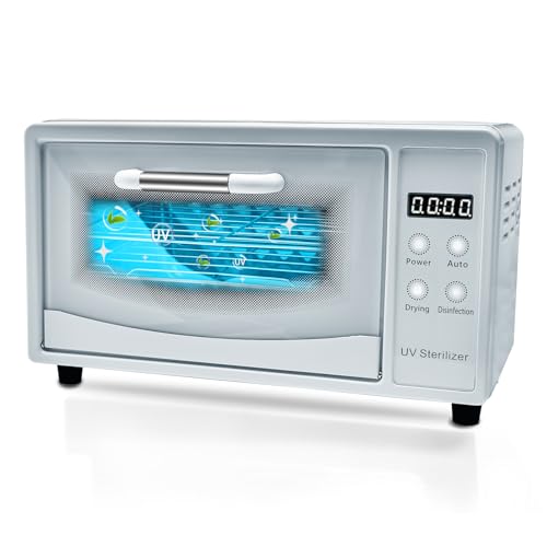 CGBE Trockenhitze Hochtemperatur Sterilisator: 160W Heißluftsterilisator - Nagelwerkzeuge Sterilisator mit Timer-Einstellung - UV Sterilizer - für Pinzetten Und Handtücher Zahndesinfektions Box von CGBE