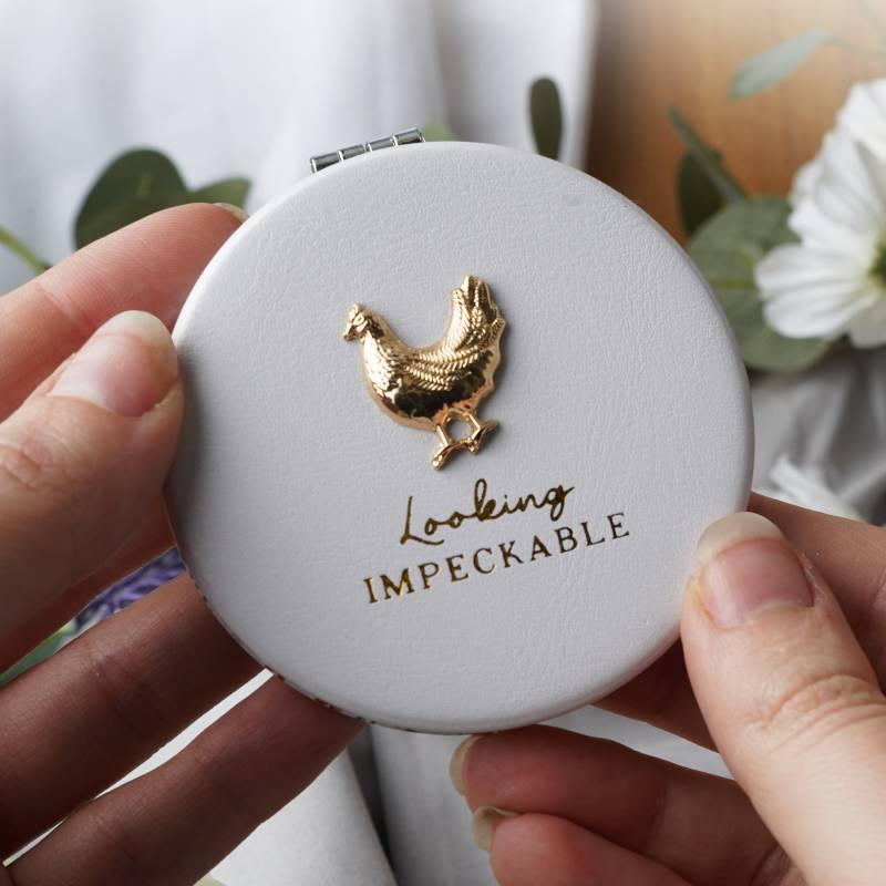 Bramble Farm Huhn Taschenspiegel Bauernhaus Design Perfektes Geschenk in Geschenkbox Reisefreundlich Handtaschenzubehör Damen von CGBGiftware