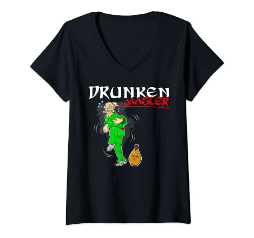 Damen Ultimatives Drunken Master T-Shirt T-Shirt mit V-Ausschnitt von CGConcept