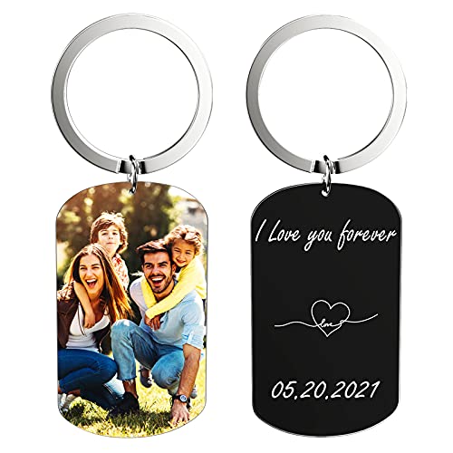 CGFN Personalisierter Schlüsselanhänger, Schlüsselanhänger mit Foto - Anpassbar, Anpassbarer Schlüsselanhänger mit Gravurtext, Das Perfekte Geschenk für Freunde/Paare/Partner/Väter/Mütter CGFN Personalisierter Schlüsselanhänger, Schlüsselanhänger mit Foto - Anpassbar, Anpassbarer Schlüsselanhänger mit Gravurtext, Das Perfekte Geschenk für Freunde/Paare/Partner/Väter/Mütter von CGFN