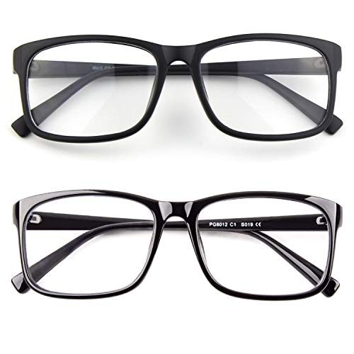 CGID Hornbrille Brille Ohne Stärke,Vintage Fake Nerd Brille Fensterglas Damen Herren 100% UV400 Schutz von CGID