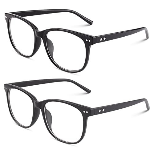 CGID CN81 Damen Herren Styler klassische Nerdbrille Streberbrille Pantobrille 80er Jahre Klarglas Fashion Oversized Nerd Geek Style von CGID
