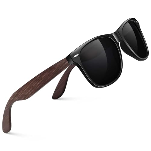 CGID Sonnenbrille Herren Damen Polarisiert Bambus Brillengläser CAT3 CE mit UV400-Schutz für Angeln Fahren von CGID