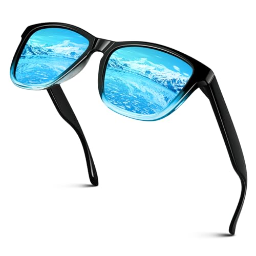 CGID Retro Sonnenbrille Herren Damen Polarisierte Vintage UV400 Rechteckig Eckig Sport,MJ17 von CGID