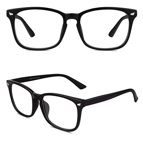 CN92 Klassische Nerdbrille rund Keyhole 40er 50er Jahre Pantobrille Vintage Look clear lens, A Matte Schwarz, 53 von CGID