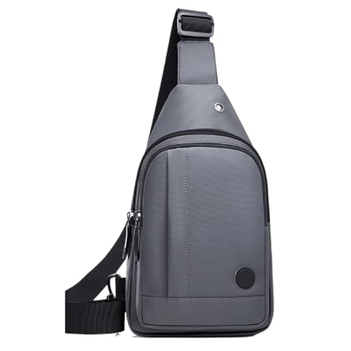 CGUOHU Herren-Schultertaschen Herren-Brusttaschengurt aus wasserdichtem Material, lässige Umhängetasche mit verstellbarem Schultergurt(GRAY) von CGUOHU