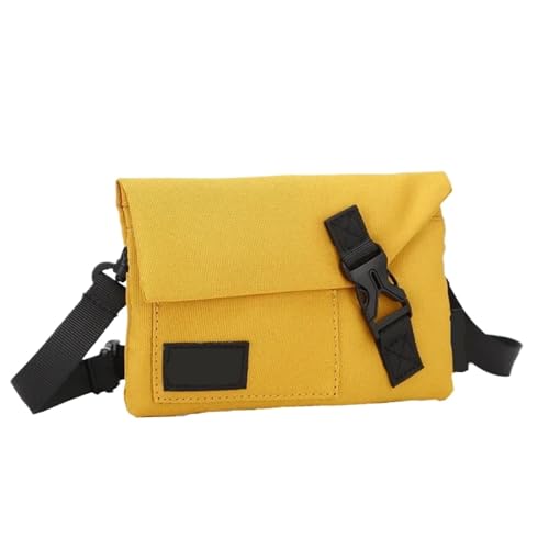 CGUOHU Herren-Schultertaschen Herren Umhängetasche Mini Tasche Leichte Handytasche Lässig Cross Straddle Kleiner Rucksack Männlich(Yellow) von CGUOHU