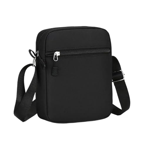 CGUOHU Herren-Schultertaschen Herren Umhängetasche Oxford Langlebig Mini Schwarz Handytasche Hüfttasche von CGUOHU