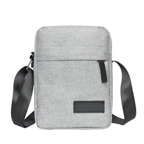 CGUOHU Herren-Schultertaschen Mini Nylon Umhängetasche Männer Einfarbig Lässig Und Modische Retro Tasche Business Umhängetaschen for Handtasche(Grey) von CGUOHU