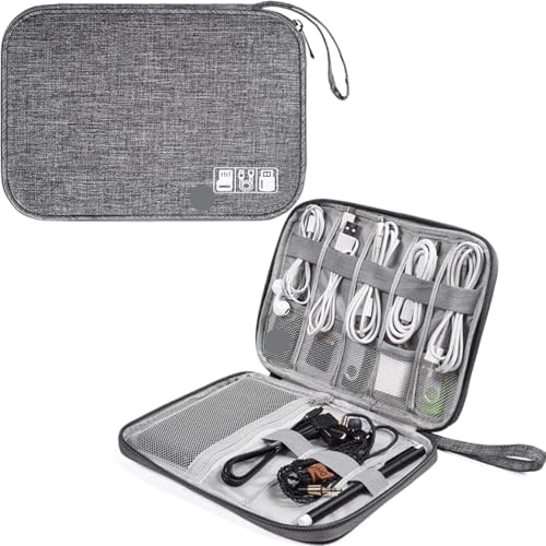 CGUOHU Kabel Organizer Tasche 1PC Tragbare Digitale Speicher Tasche Gadget wasserdichte Kabel Organizer Elektronik Geräte Zubehör Pack Liefert(Grey C) von CGUOHU