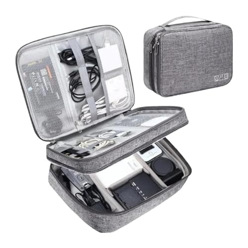CGUOHU Kabel Organizer Tasche 2 Stück multifunktionale wasserdichte Digitale elektronische Organizer-Tasche mit großer Kapazität for Datenleitung, Ladegerät und Reiseaufbewahrung(Color 1) von CGUOHU