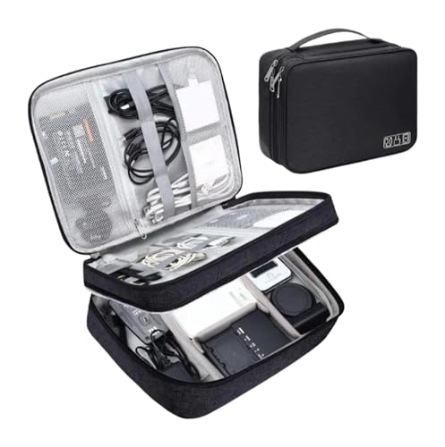 CGUOHU Kabel Organizer Tasche 2 Stück multifunktionale wasserdichte Digitale elektronische Organizer-Tasche mit großer Kapazität for Datenleitung, Ladegerät und Reiseaufbewahrung(Color 3) von CGUOHU