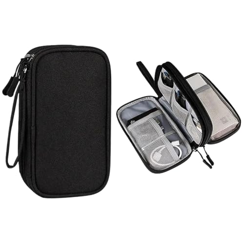 CGUOHU Kabel Organizer Tasche 2 Stücke Reise Veranstalter Tasche Kabel Lagerung Beutel Tragen Fall wasserdichte Doppel Schichten Taschen for(Color 3) von CGUOHU