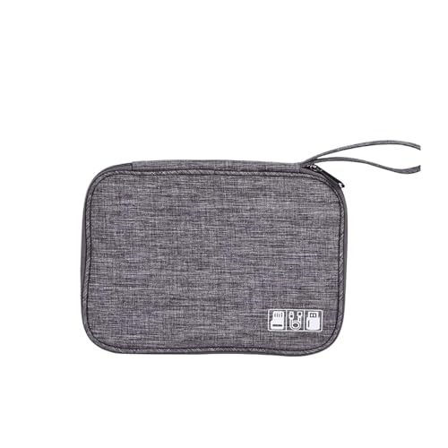 CGUOHU Kabel Organizer Tasche 2 Stücke Tragbare Kabel Lagerung Tasche Elektronik Veranstalter Reise Fall Multifunktionale Digitale Zubehör(Grey) von CGUOHU