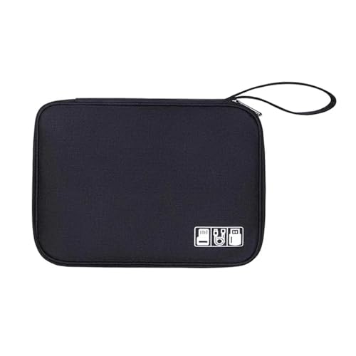CGUOHU Kabel Organizer Tasche 2 stücke Digital Speicher Tasche USB Daten Kabel Organizer Tragbare wasserdichte for Elektronische Geräte Kopfhörer Linie Reise(Black) von CGUOHU