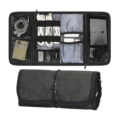 CGUOHU Kabel Organizer Tasche 2 stücke Elektronische Organizer Zubehör Fall Tragbare Digitale Speicher Reise Kabel Tasche Tragen for Power Bank von CGUOHU