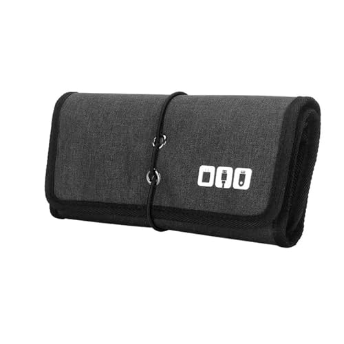 CGUOHU Kabel Organizer Tasche 2 stücke Multifunktionale Reise Digital Kabel Lagerung Tasche Leichte wasserdichte Tragbare Elektronische Zubehör Organizer(Black) von CGUOHU