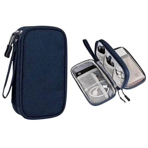 CGUOHU Kabel Organizer Tasche 2 stücke Reise Organizer Tasche Kabel Lagerung Veranstalter Beutel Tragen Fall Tragbare wasserdichte Duble Schichten Taschen(Color 1) von CGUOHU