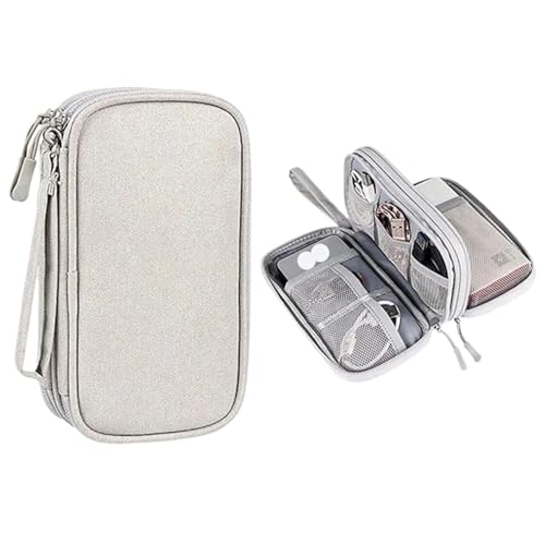 CGUOHU Kabel Organizer Tasche 2 stücke Reise Organizer Tasche Kabel Lagerung Veranstalter Beutel Tragen Fall Tragbare wasserdichte Duble Schichten Taschen(Color 2) von CGUOHU