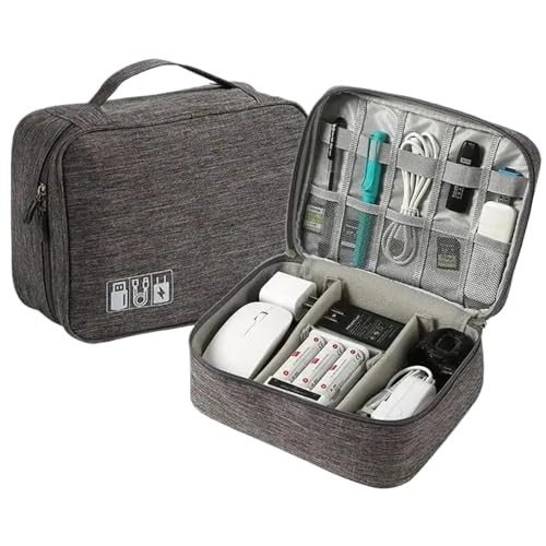 CGUOHU Kabel Organizer Tasche 2 stücke Tragbare USB Datenleitung Ladegerät Lagerung Tasche Reise Kabel Organizer Wasserdicht Digitale Elektronische(Gray) von CGUOHU