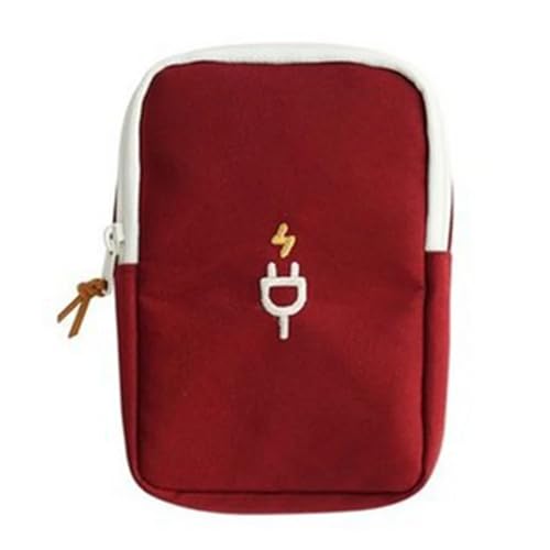 CGUOHU Kabel Organizer Tasche 2PCS Reise Gadget Organizer Tasche Tragbare Digitale Kabel Elektronik Zubehör Lagerung Tragetasche for USB Power Bank(REd) von CGUOHU