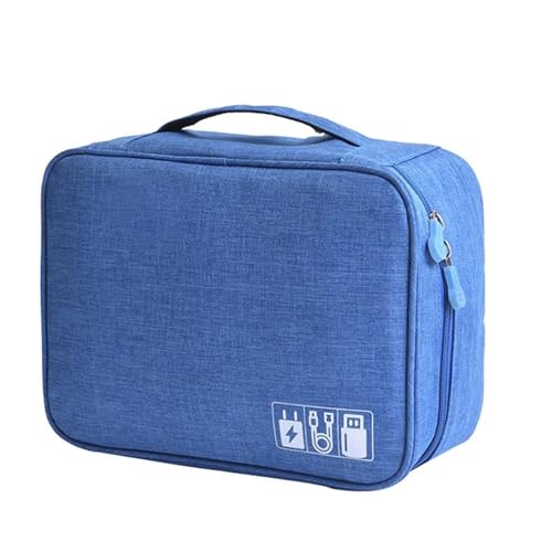 CGUOHU Kabel Organizer Tasche 2PCS multifunktionale große Kapazität Kabel Aufbewahrungstasche wasserdichte Datenleitung Ladegerät Kopfhörer Aufbewahrungstasche Reise(Blue) von CGUOHU