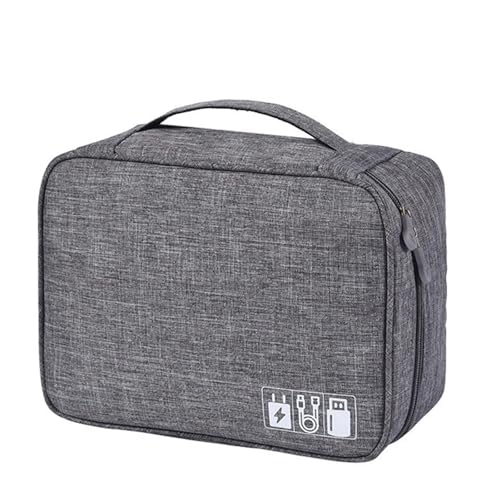 CGUOHU Kabel Organizer Tasche 2PCS multifunktionale große Kapazität Kabel Aufbewahrungstasche wasserdichte Datenleitung Ladegerät Kopfhörer Aufbewahrungstasche Reise(Gray) von CGUOHU