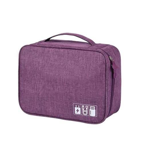 CGUOHU Kabel Organizer Tasche 2PCS multifunktionale große Kapazität Kabel Aufbewahrungstasche wasserdichte Datenleitung Ladegerät Kopfhörer Aufbewahrungstasche Reise(Purple) von CGUOHU