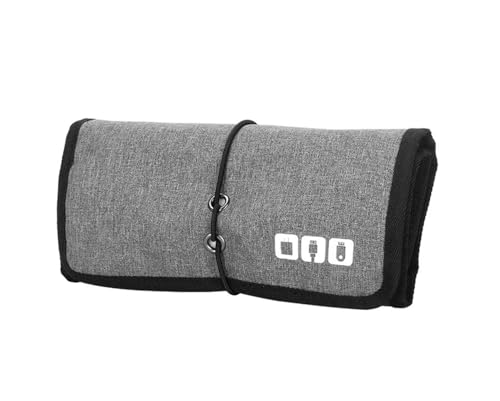 CGUOHU Kabel Organizer Tasche Multifunktionale Reise-Digitalkabel-Aufbewahrungstasche, leicht, wasserdicht, tragbar, Organizer for Reisekabel, elektronisches Zubehör(Gray) von CGUOHU
