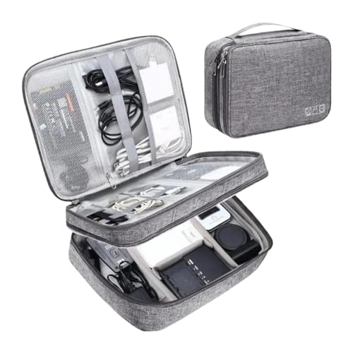 CGUOHU Kabel Organizer Tasche Multifunktionale wasserdichte Digitale elektronische Organizer-Datenleitungs-Ladestecker-Reiseaufbewahrungstasche mit großer Kapazität(Color 2) von CGUOHU