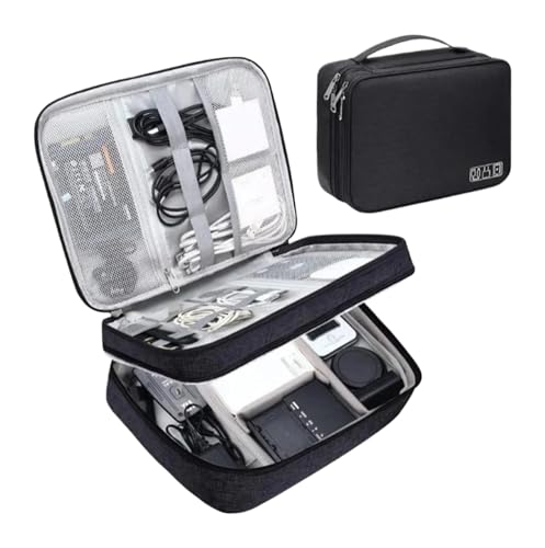 CGUOHU Kabel Organizer Tasche Multifunktionale wasserdichte Digitale elektronische Organizer-Datenleitungs-Ladestecker-Reiseaufbewahrungstasche mit großer Kapazität(Color 3) von CGUOHU