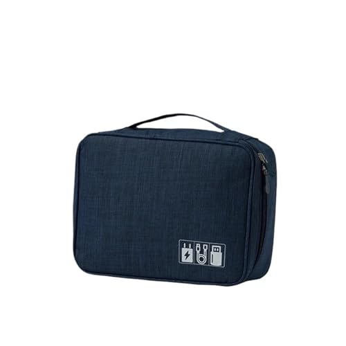 CGUOHU Kabel Organizer Tasche Reise-Elektronik-Digital-Aufbewahrungstasche, Multifunktions-Kopfhörer-Datenkabel-Ladegerät-Zubehörtasche, mehrschichtiger Strom-Festplattenschutz(Blue) von CGUOHU