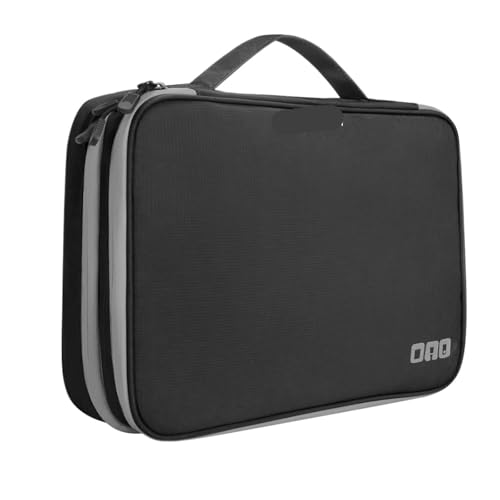 CGUOHU Kabel Organizer Tasche Reise-Elektronik-Zubehör-Organizer, Aufbewahrungshandtasche, KabelOrganizer-Tasche, wasserdichte Tragetasche for 11,6 Laptop, Tablet, Power(XL-Black) von CGUOHU