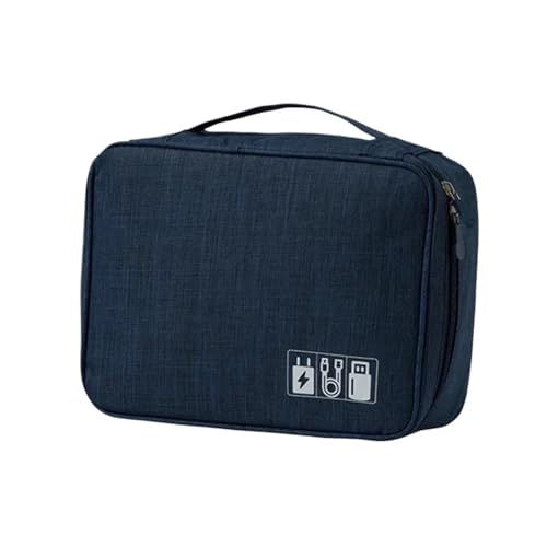 CGUOHU Kabel Organizer Tasche Reise Elektronische Digitale Aufbewahrungstasche Kopfhörer Datenkabel Ladegerät Zubehör Mehrschichtiger Strom Festplattenanschluss(Blue) von CGUOHU