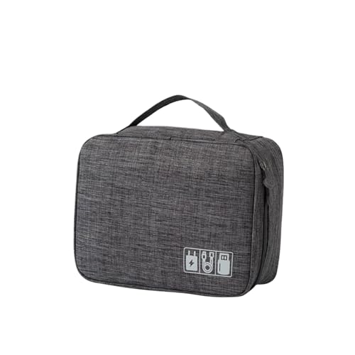 CGUOHU Kabel Organizer Tasche Reise Elektronische Digitale Aufbewahrungstasche Kopfhörer Datenkabel Ladegerät Zubehör Mehrschichtiger Strom Festplattenanschluss(Grey) von CGUOHU