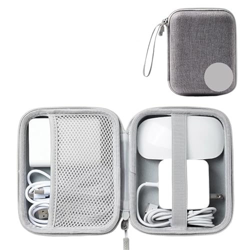 CGUOHU Kabel Organizer Tasche Wasserdichter Hartschalen-Organizer for elektronisches Zubehör, große Kapazität, Powerbank, Digitale Aufbewahrungstasche, Reisepass-Tasche(Single Layer-Gray-C) von CGUOHU