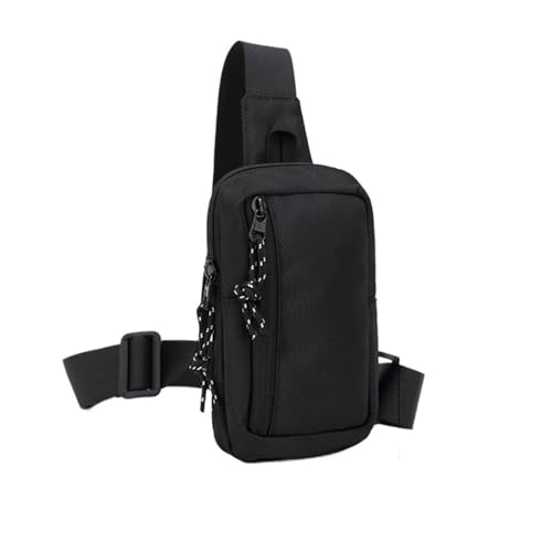 Herren-Schultertaschen Männer Brust Tasche Sport Schulter Körper Oxford Mann Seite Sling Umhängetasche for Männliche Casual Handtasche Reise Telefon Taschen(Black 1) von CGUOHU