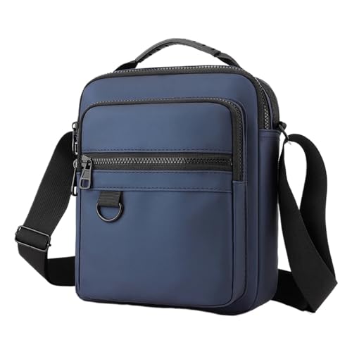 Herren-Schultertaschen Messenger Sling Taschen for Männer Casual Oxford Kleine Zipper Umhängetasche Einfache Mini Handy Tasche Männliche Seite Schulter tasche(Blue) von CGUOHU
