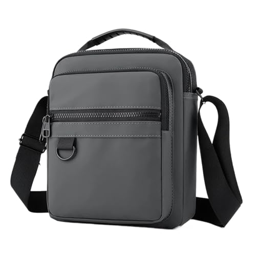 Herren-Schultertaschen Messenger Sling Taschen for Männer Casual Oxford Kleine Zipper Umhängetasche Einfache Mini Handy Tasche Männliche Seite Schulter tasche(Gray) von CGUOHU
