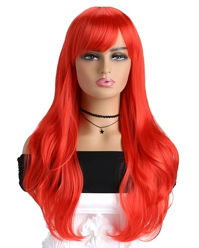 CGVG Anime Cosplay Perücke Universelle Cosplay Perücke Lange Lockige Rote Perücke Damen Halloween Karneval Party Cosplay Wig von CGVG