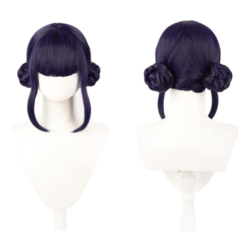 CGVG Anime Cosplay Perücke Zoey Cosplay Perücke für Erwachsene Damen Frauen Halloween Karneval Party (Lila mix Schwarz) (HB2589) von CGVG