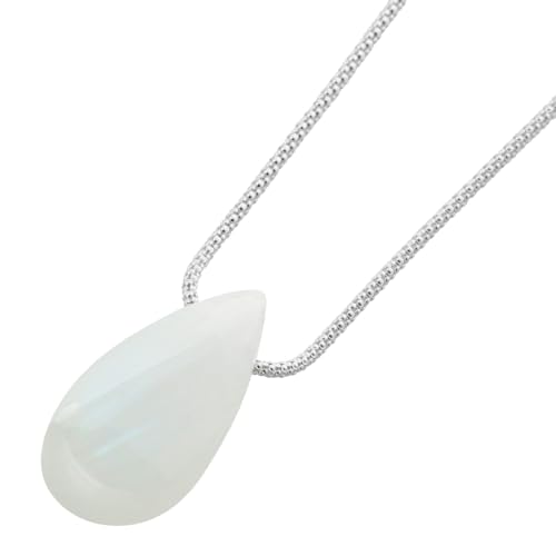 Ch.Abramowicz Labradorit Kette Silber 925 weißer Edelstein Tropfen 26.6ct 42 von CH.ABRAMOWICZ