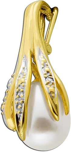CH.ABRAMOWICZ Perlen Anhänger Gold 585 14K Biwa Perle Diamanten 0.02ct CH.ABRAMOWICZ Perlen Anhänger Gold 585 14K Biwa Perle Diamanten 0.02ct von CH.ABRAMOWICZ
