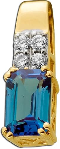 Ch.Abramowicz Alexandrit Anhänger Gelbgold 585 14K Lab Grown Diamanten von CH.ABRAMOWICZ