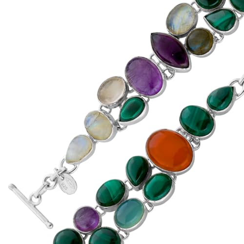 Ch.Abramowicz Amethyst Armband Silber 925 Mondstein Lapislazuli Malachit Aventurin 19 von CH.ABRAMOWICZ